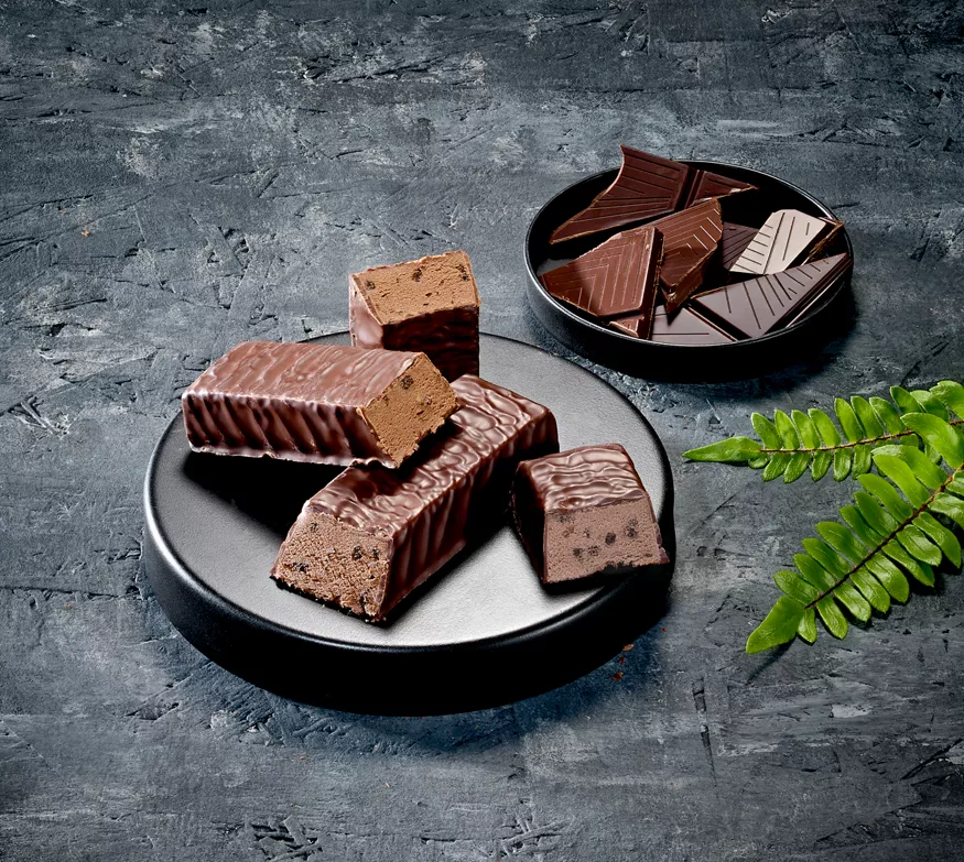 Come sono le barrette Achieve H24 Herbalife Dark Chocolate nel piatto
