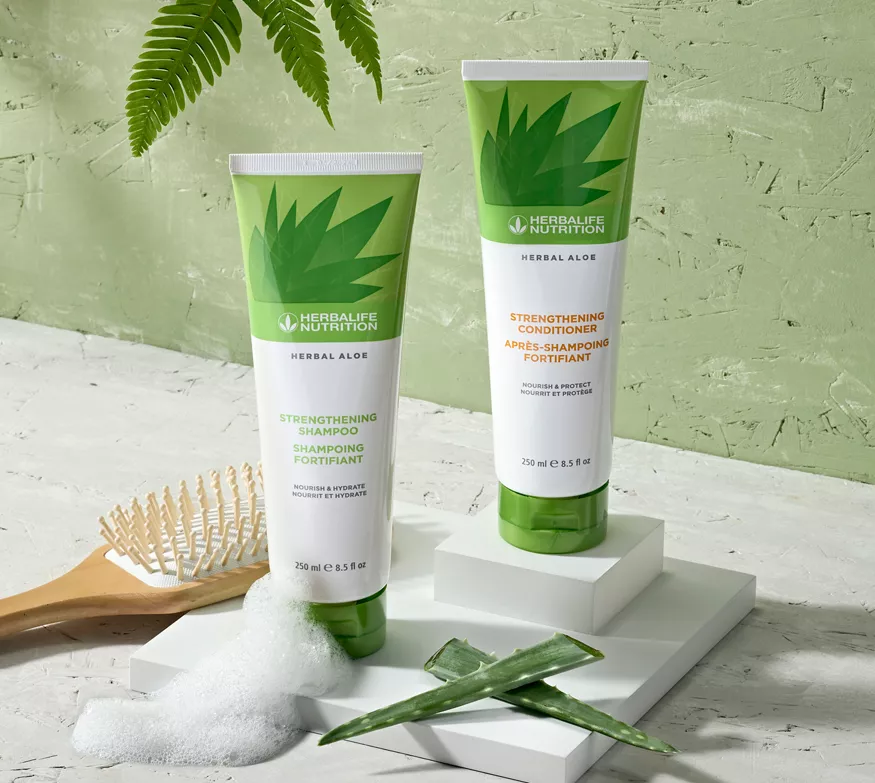 shampo e balsamo herbalife
