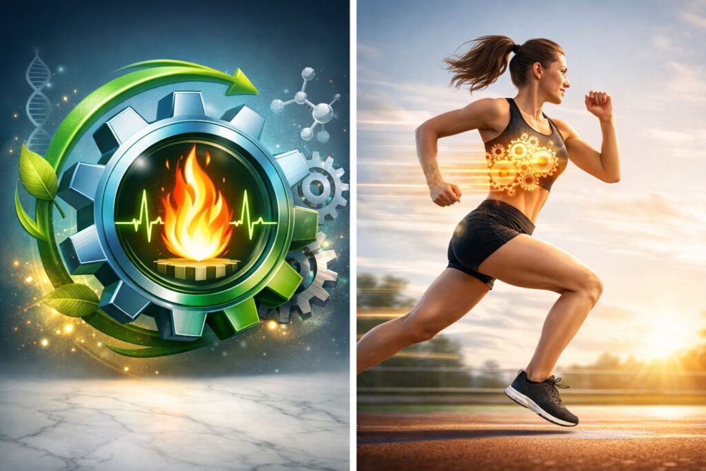 Donna atletica che corre per migliorare il metabolismo