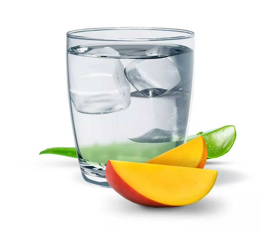 Aloe Concentrato alle Erbe Herbalife mango diluito in acqua
