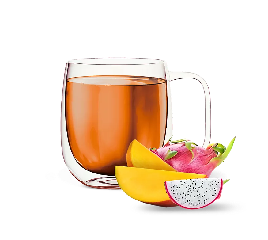 Infuso Herbalife mango e dragon fruit servito freddo con ghiaccio