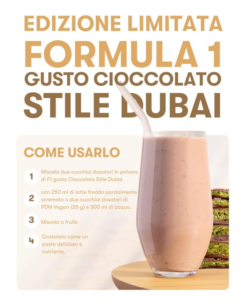 Formula 1 Cioccolato Dubai versione vegana